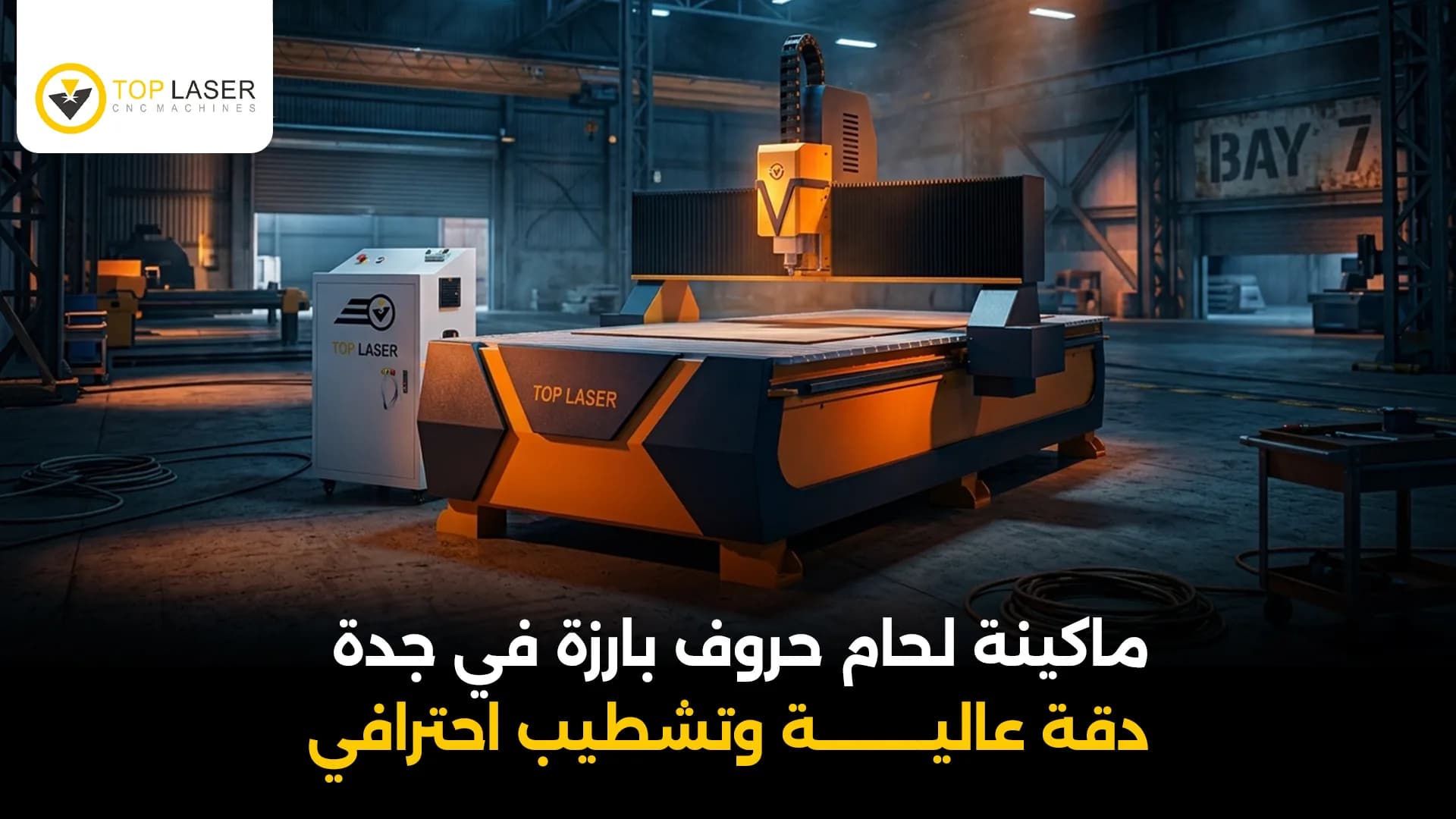 ماكينة لحام حروف بارزة جدة | دقة عالية من توب ليزر