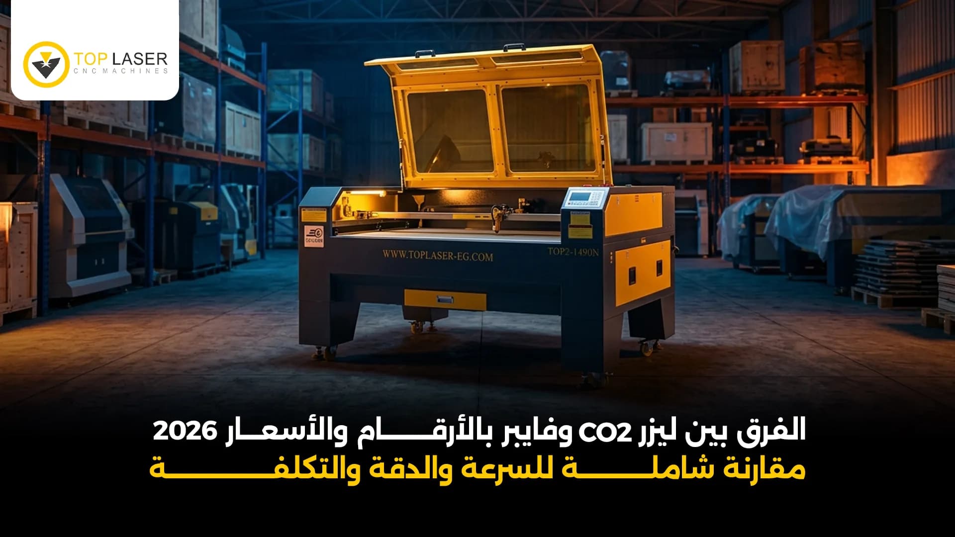 الفرق بين ليزر CO2 وفايبر بالأرقام والأسعار 2026 | توب ليزر