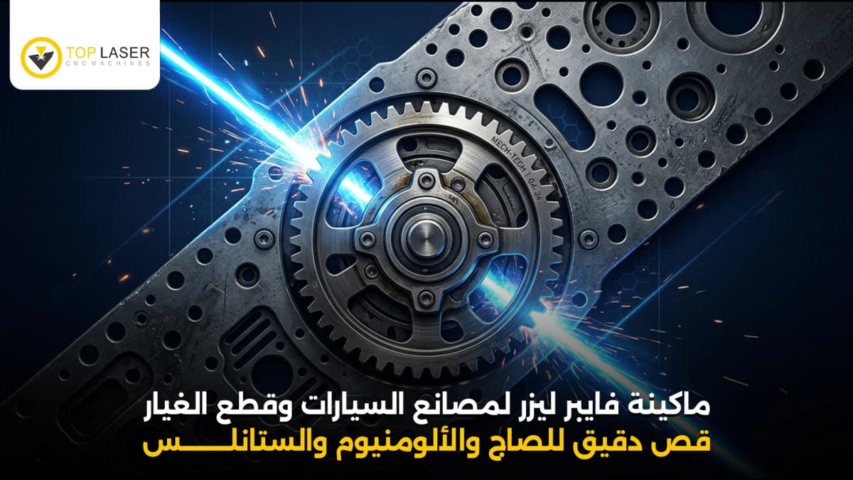 ماكينة فايبر ليزر لمصانع السيارات وقطع الغيار من توب ليزر لقص ووسم المعادن بدقة عالية